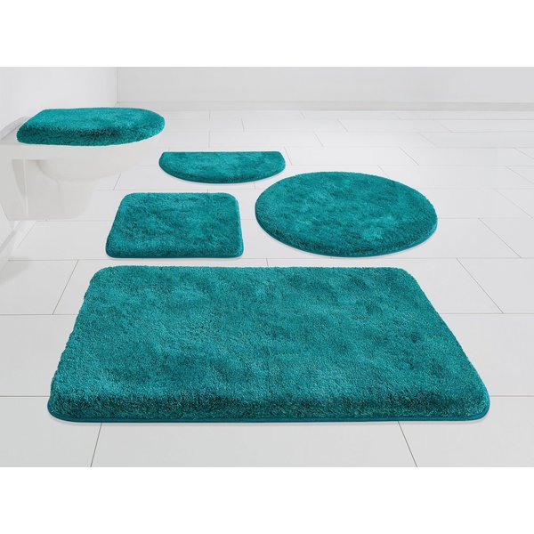 Grund Badematte Melos, Badvorleger, Badezimmer Teppich, sehr weich, Höhe 27 mm, rutschhemmend beschichtet, fußbodenheizungsgeeignet, Kunstfaser, rechteckig, 3-t