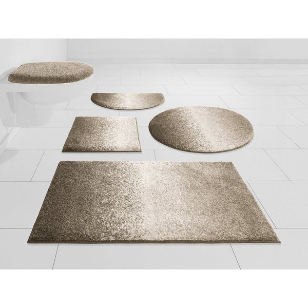Grund Badematte Mistral, Höhe 20 mm, rutschhemmend beschichtet, fußbodenheizungsgeeignet, Kunstfaser, rechteckig, meliertes Design, Ombré-Look, auch als 3 teili