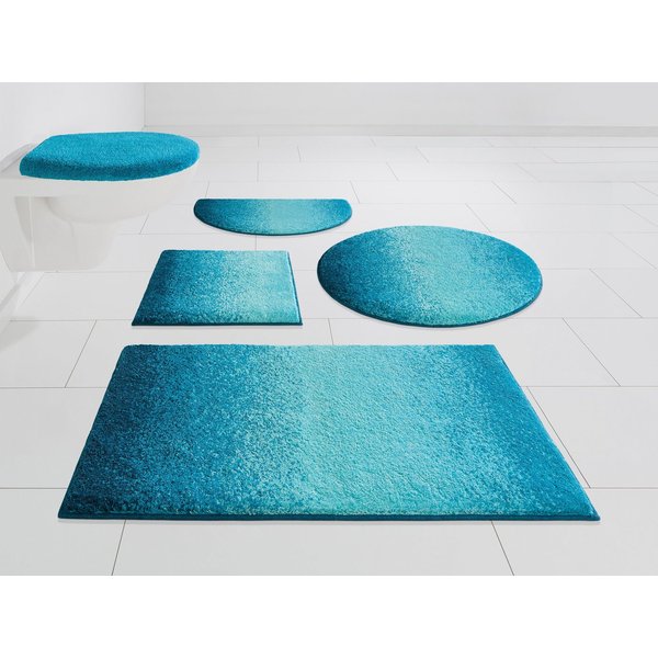 Grund Badematte Mistral, Höhe 20 mm, rutschhemmend beschichtet, fußbodenheizungsgeeignet, Kunstfaser, rechteckig, meliertes Design, Ombré-Look, auch als 3 teili