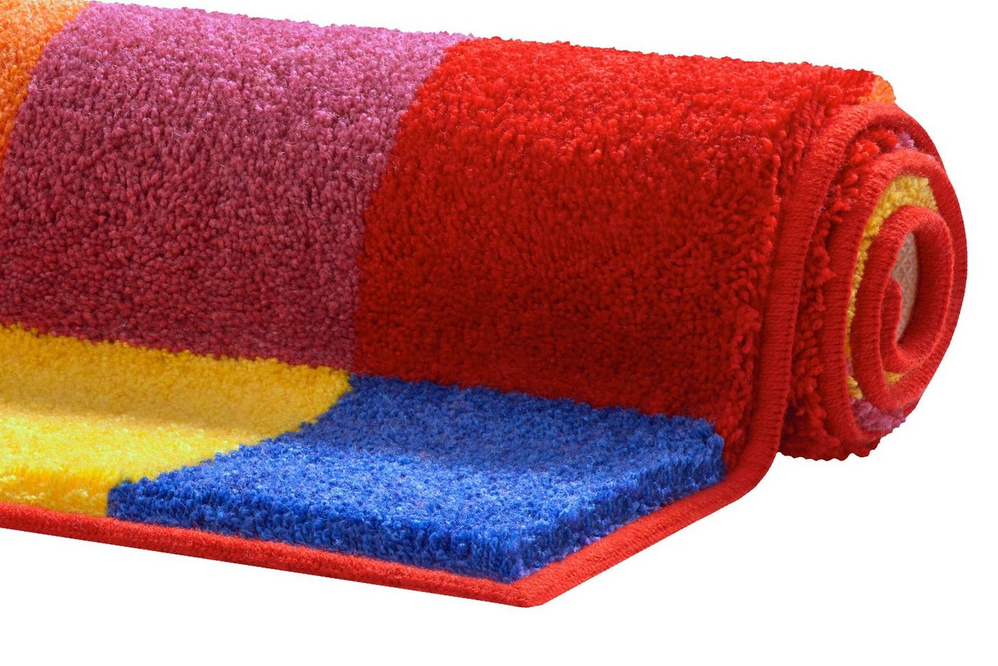 Grund Badematte Mosaik, Badvorleger, Badezimmer Teppich, sehr weich, Höhe 20 mm, rutschhemmend beschichtet, fußbodenheizungsgeeignet, Kunstfaser, rechteckig, an – Bild 4 von 5