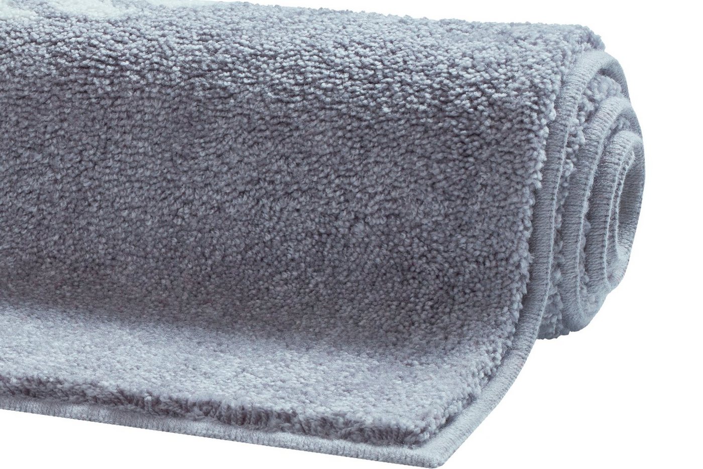 Grund Badematte Port Louis, Höhe 20 mm, rutschhemmend beschichtet, fußbodenheizungsgeeignet, Kunstfaser, rechteckig, 3-tlg. Stand-WC Set, Design mit Anker, mari – Bild 3 von 5