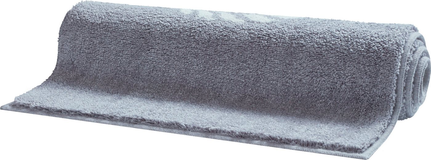 Grund Badematte Port Louis, Höhe 20 mm, rutschhemmend beschichtet, fußbodenheizungsgeeignet, Kunstfaser, rechteckig, 3-tlg. Stand-WC Set, Design mit Anker, mari – Bild 5 von 5