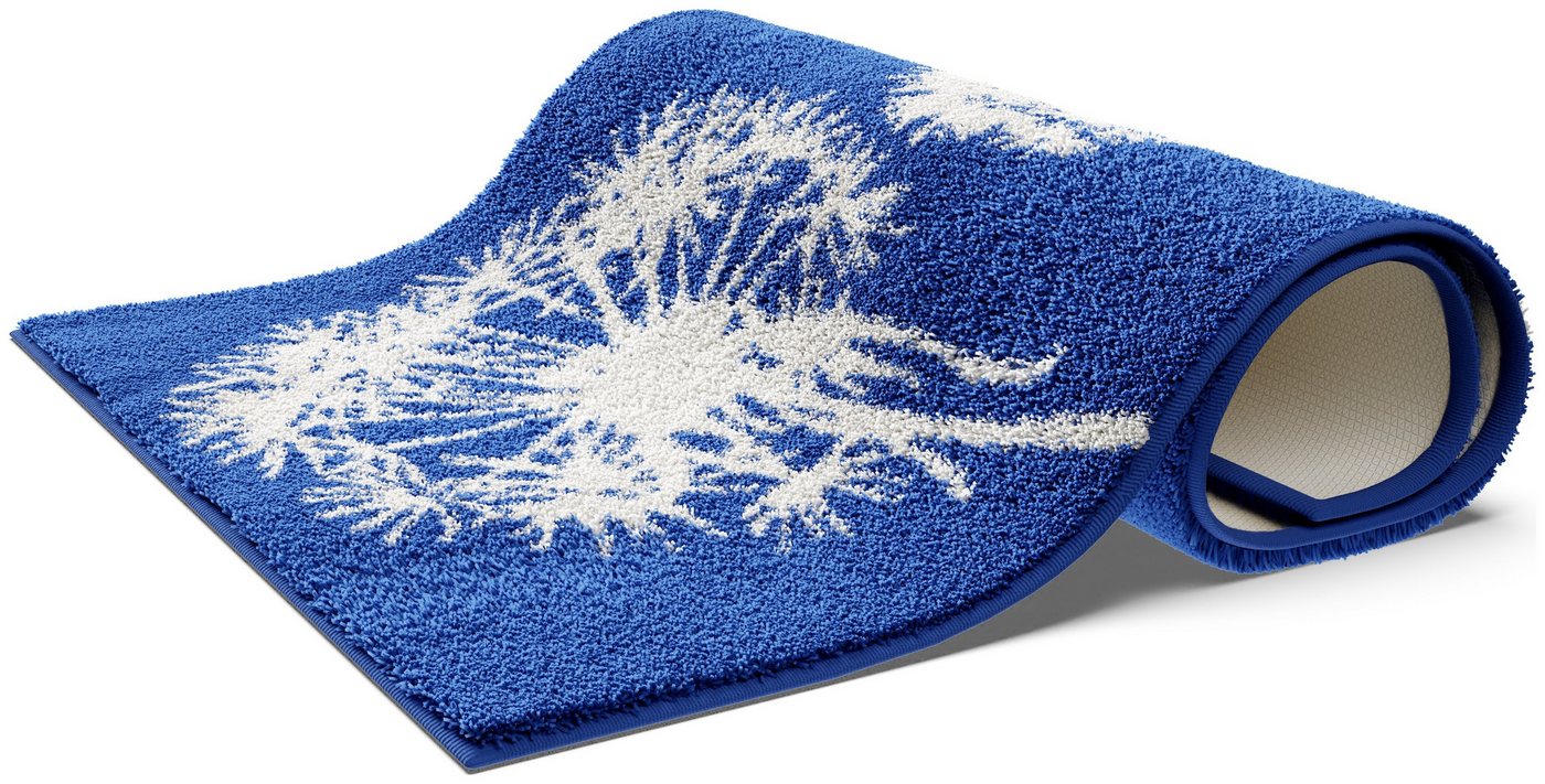Grund Badematte Pusteblume, Badvorleger, Badezimmer Teppich, sehr weich, Höhe 20 mm, rutschhemmend beschichtet, schnell trocknend, fußbodenheizungsgeeignet, Pol – Bild 5 von 5