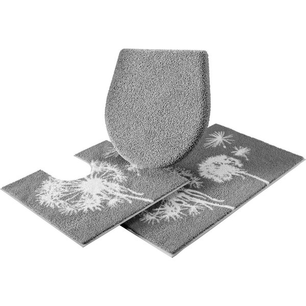 Grund Badematte Pusteblume, Badvorleger, Badezimmer Teppich, sehr weich, Höhe 20 mm, rutschhemmend beschichtet, schnell trocknend, fußbodenheizungsgeeignet, Pol