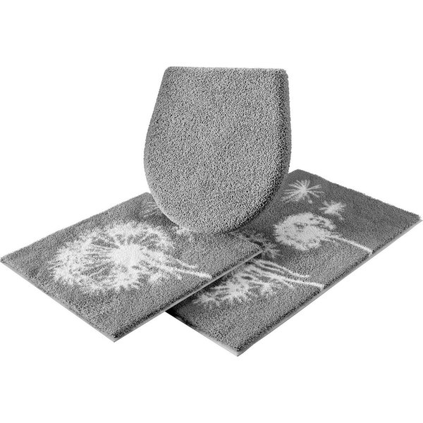 Grund Badematte Pusteblume, Badvorleger, Badezimmer Teppich, sehr weich, Höhe 20 mm, rutschhemmend beschichtet, schnell trocknend, fußbodenheizungsgeeignet, Pol