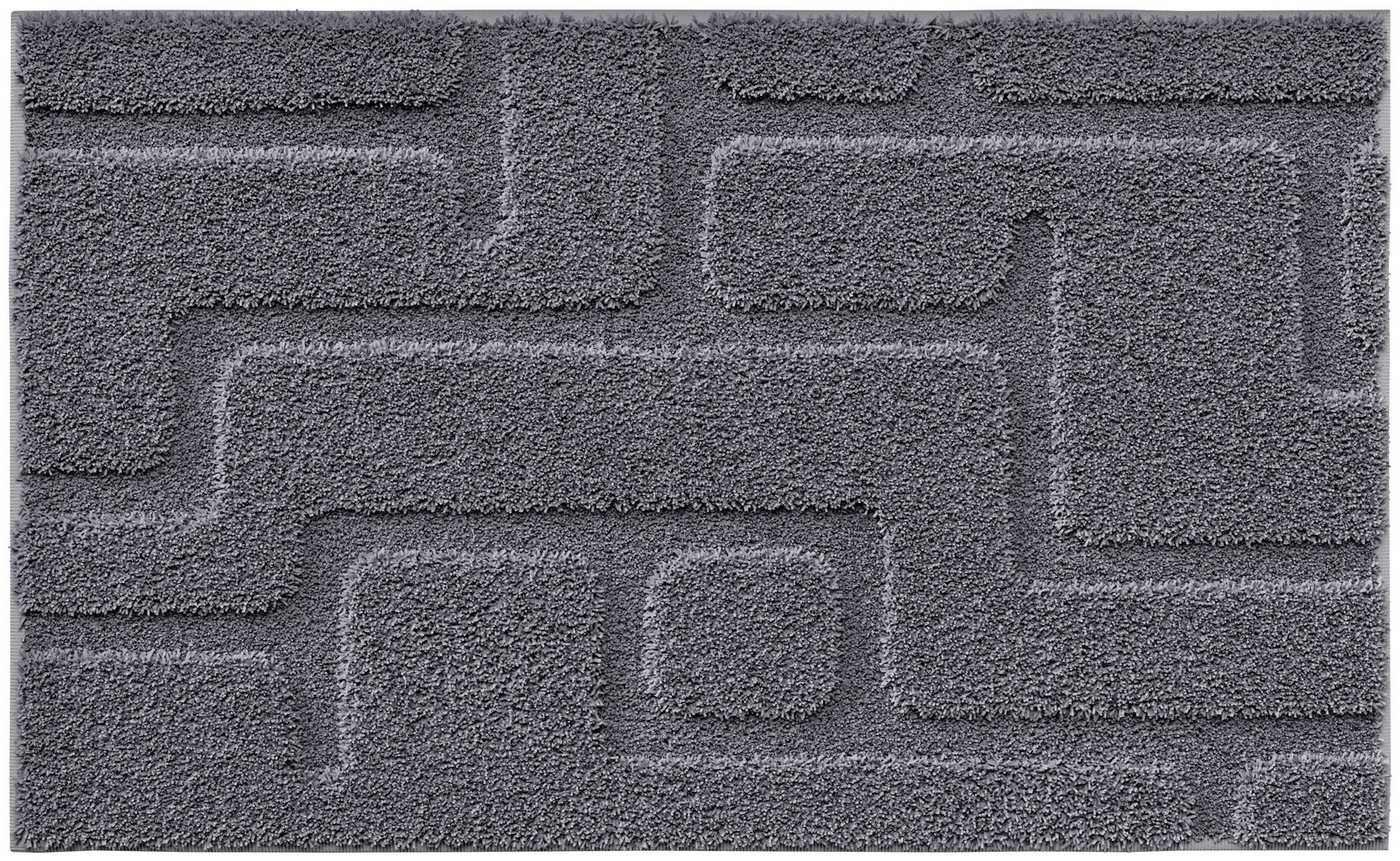 Grund Badematte Riana, Badvorleger, Badezimmer Teppich, sehr weich, Höhe 20 mm, rutschhemmend beschichtet, schnell trocknend, Polyester, rechteckig, 3-tlg. Häng – Bild 3 von 5
