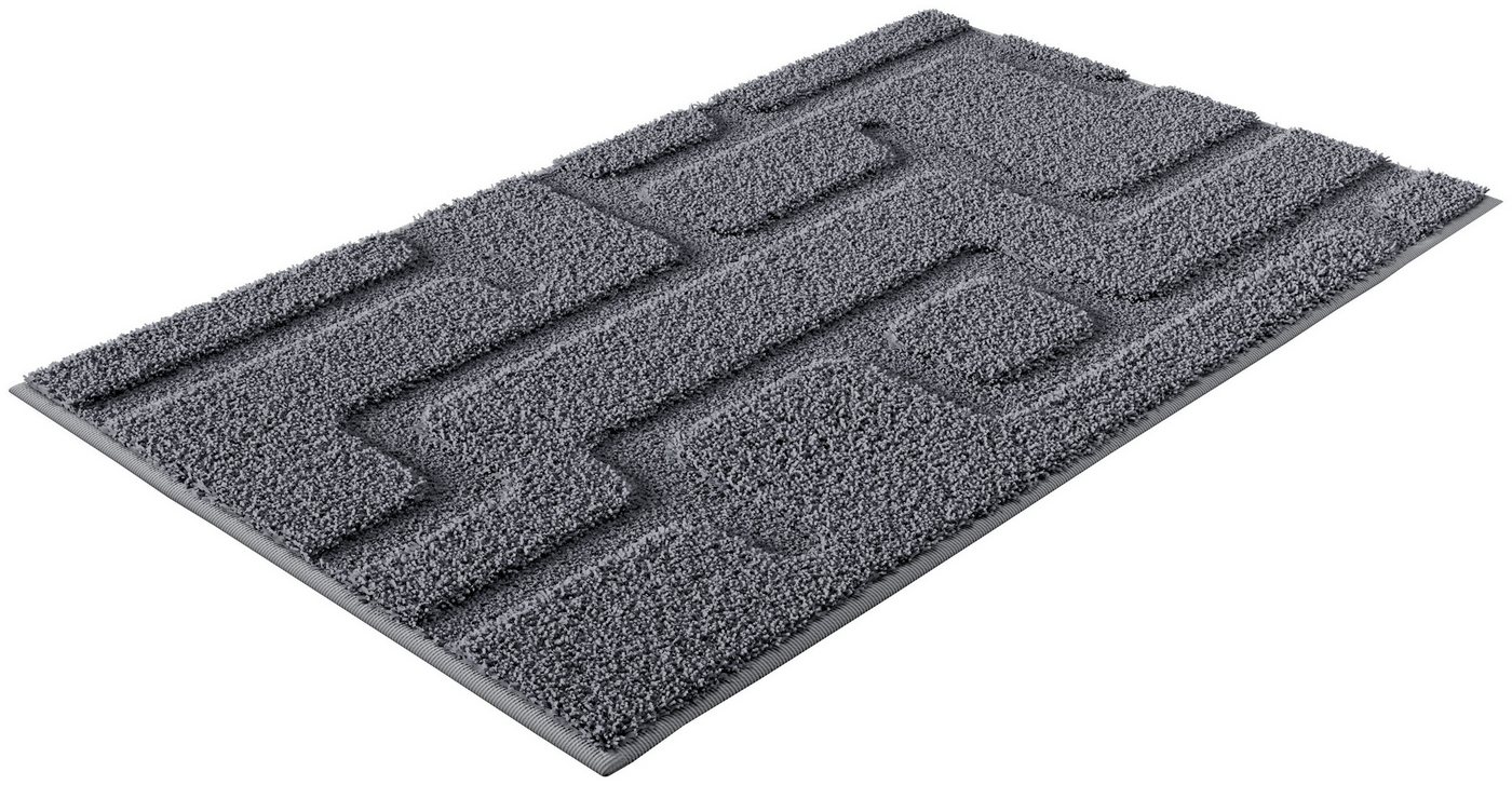 Grund Badematte Riana, Badvorleger, Badezimmer Teppich, sehr weich, Höhe 20 mm, rutschhemmend beschichtet, schnell trocknend, Polyester, rechteckig, 3-tlg. Häng – Bild 5 von 5