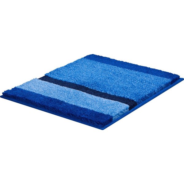 Grund Badematte Room, Höhe 24 mm, rutschhemmend beschichtet, fußbodenheizungsgeeignet, Polyacryl, rechteckig, besonders dichter Flor, Badematte mit Streifen