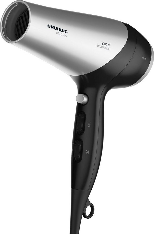 Grundig Haartrockner HD 6080 B, 2200 W, 2200W Ionen-Haartrockner mit Keramikschutz für glänzendes Haar – Bild 3 von 5