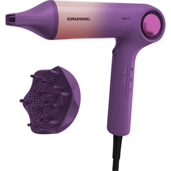 Grundig Haartrockner HD 9480, 1600 W, Ionen Funktion, 3 Temperatur- und 3 Luftstromstufen