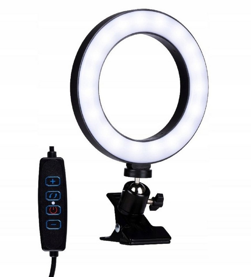 Grundig Ringlicht LED Selfie Ringlicht mit Clip, ∅ 15,6 cm – Ringlampe – Bild 2 von 4