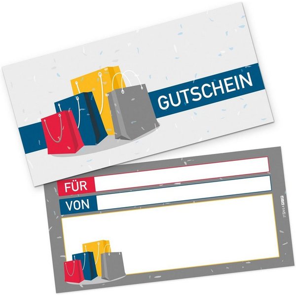 itenga Grußkarten itenga Geschenkgutschein Shopping (Motiv 9), Postkarte zum Ausfüllen