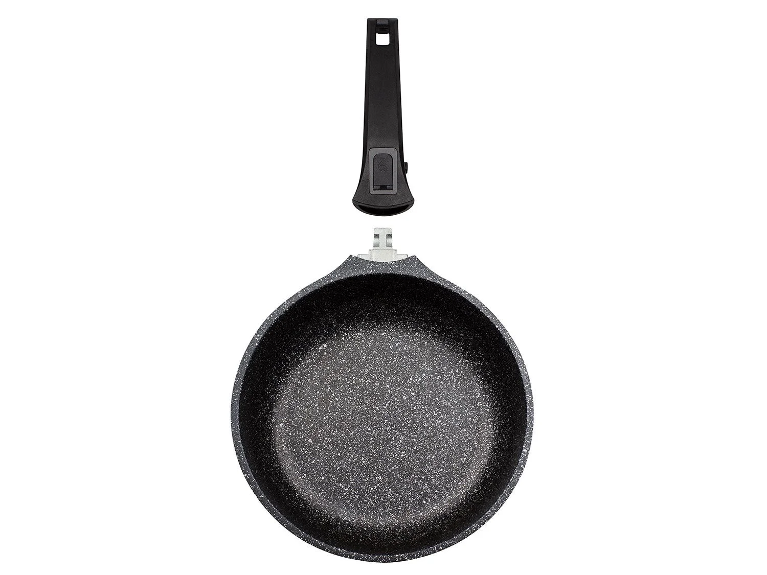 GSW Bratpfanne Easy Click, Aluminiumguss (2-tlg), incl. Glasdeckel, abnehmbarer Griff, Ø 28 cm, hoher Rand, Induktion – Bild 4 von 4
