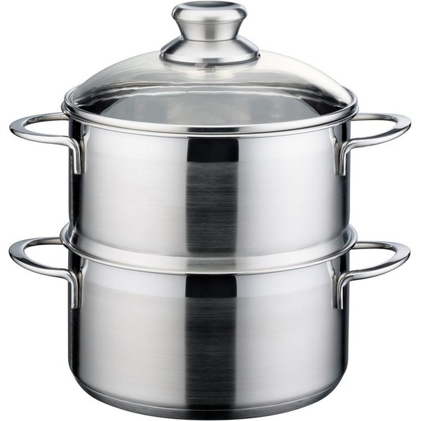 GSW Dampfgartopf Mirage, Edelstahl 18/8 (1-tlg), Dampfkochtopf, Ø 18 cm, Induktion