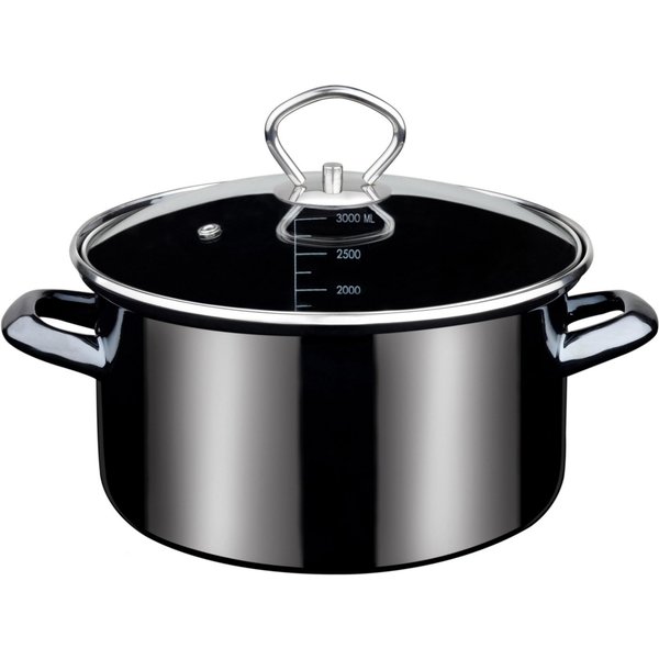 GSW Fleischtopf Profi-Black-Star, Stahl-Emaille (1-tlg), Induktion
