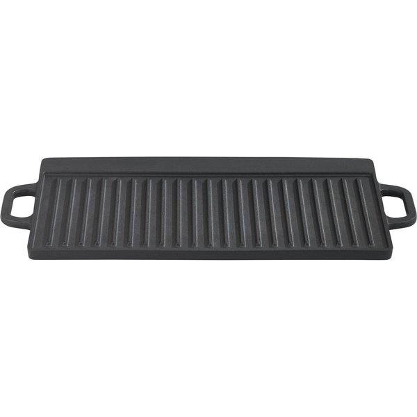 GSW Grillplatte Black Iron BBQ (1-St), Gusseisen Grillplatte zur Anwendung auf dem Grill, Feuer oder Backofen