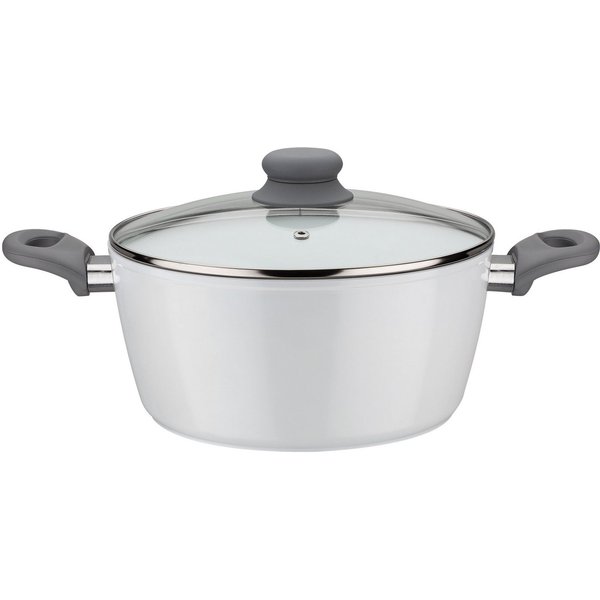 GSW Kochtopf Fiona, Aluminium, weiß mit Softtouch-Griff kratzfeste ILAG® CERAMICVeredelung, Induktion