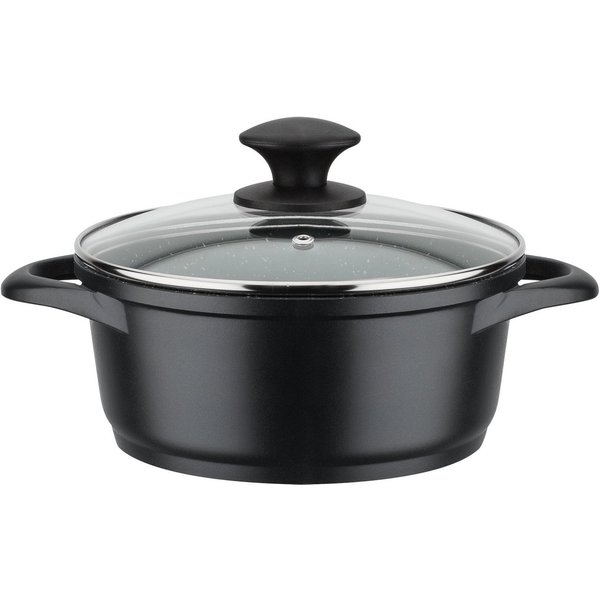 GSW Kochtopf Gourmet Granit, Aluminiumguss, mehrfache, langlebige VITAFLON®GRANIT Antihaft-Versiegelung, Induktion