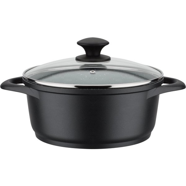 GSW Kochtopf Gourmet Granit, Aluminiumguss, mehrfache, langlebige VITAFLON®GRANIT Antihaft-Versiegelung, Induktion