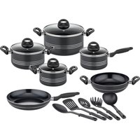 GSW Kochtopf-Set Milano Nero, 15-teilig, Aluminium