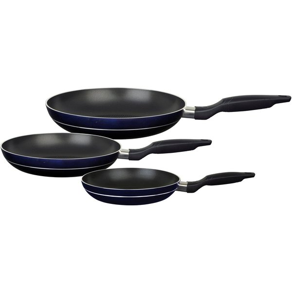 GSW Pfannen-Set Temptura, Aluminium (Set, 3-tlg., 1x Pfanne 20cm, 24cm, 28cm), mehrfache, pflegeleichte Antihaft-Versiegelung, Induktion