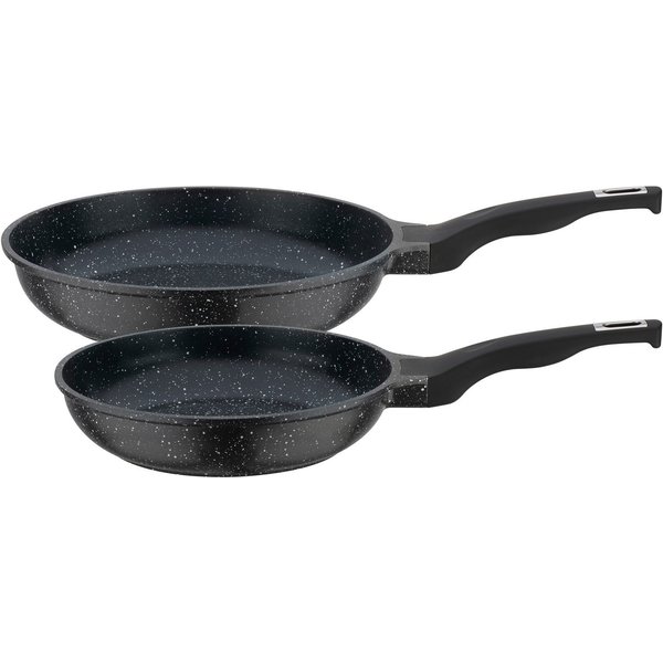 GSW Pfannen-Set Titanium Granit Advanced, Aluminiumguss (Set, 2-tlg), Pfannen-Set aus Aluminium-Guss mit Antihaft-Versiegelung