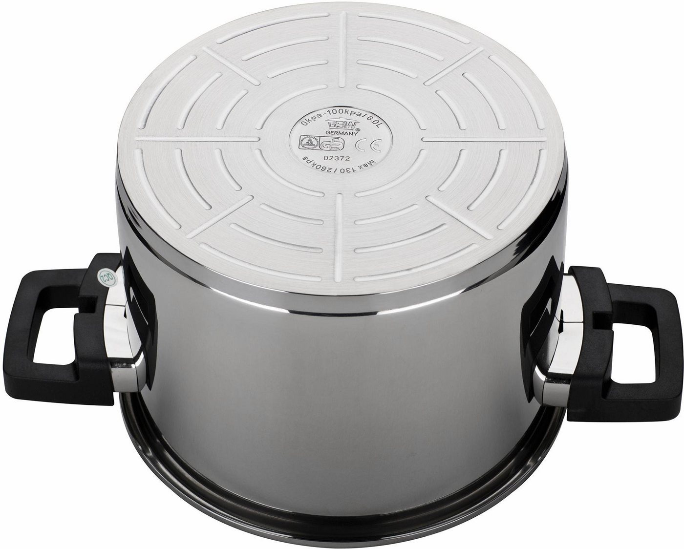 GSW Schnellkochtopf easy Click, Edelstahl 18/8 (1-tlg), Dampfkochtopf, Induktion – Bild 2 von 5