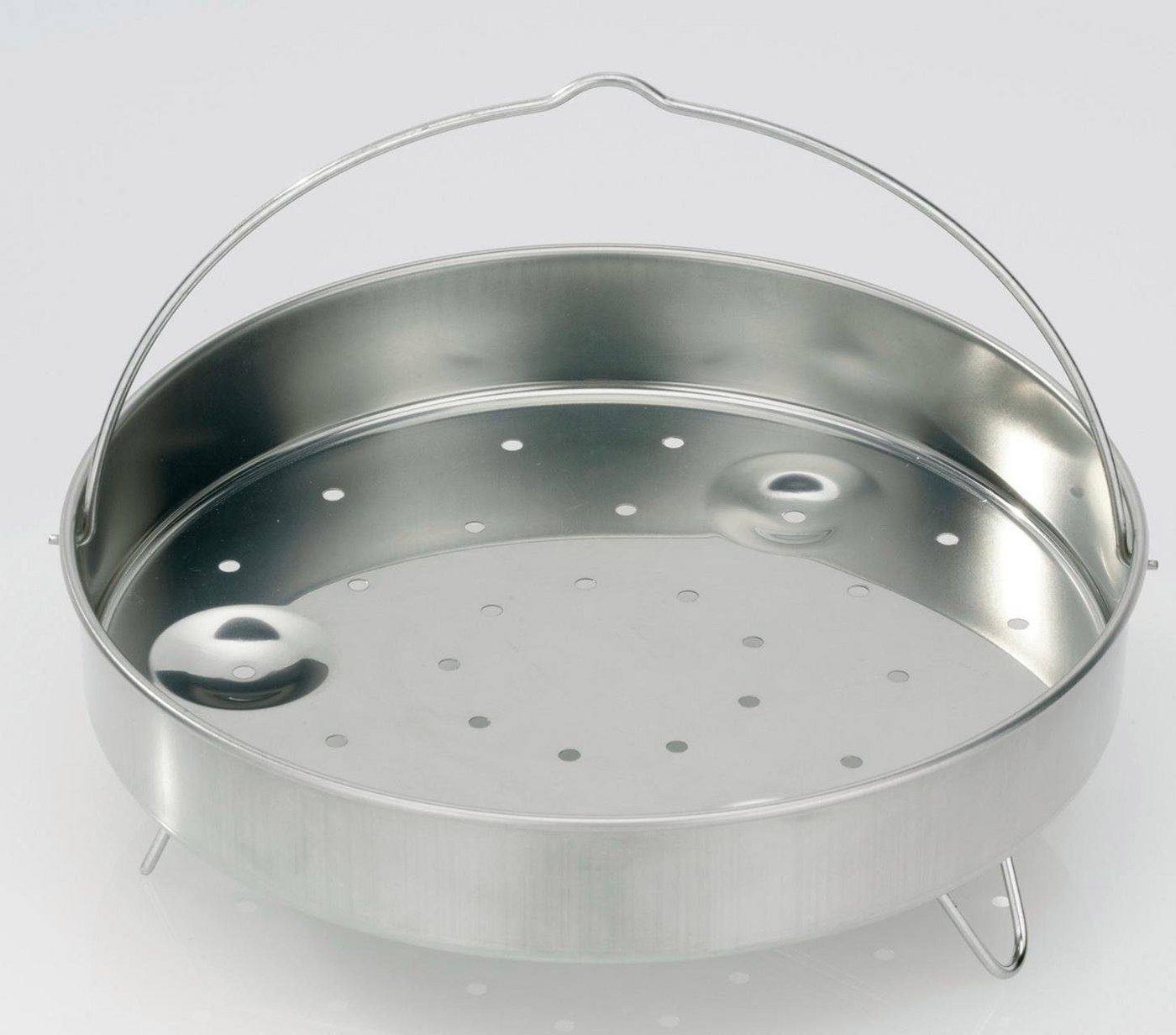 GSW Schnellkochtopf System Plus, Edelstahl 18/8 (1-tlg), Dampfkochtopf, Ersatzdichtungsring und Einsatz, Ø 22cm, 6 L, Induktion – Bild 2 von 2