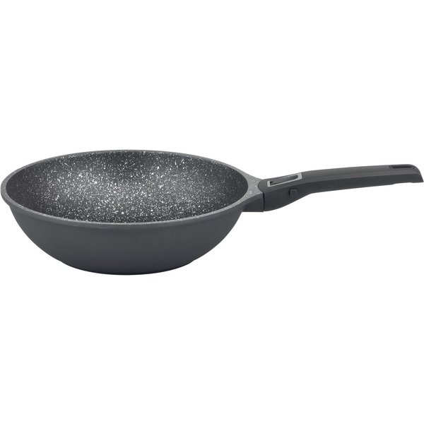 GSW Wok Easy Click, Aluminiumguss (1-tlg), abnehmbarer Griff, Ø 28 cm, Induktion