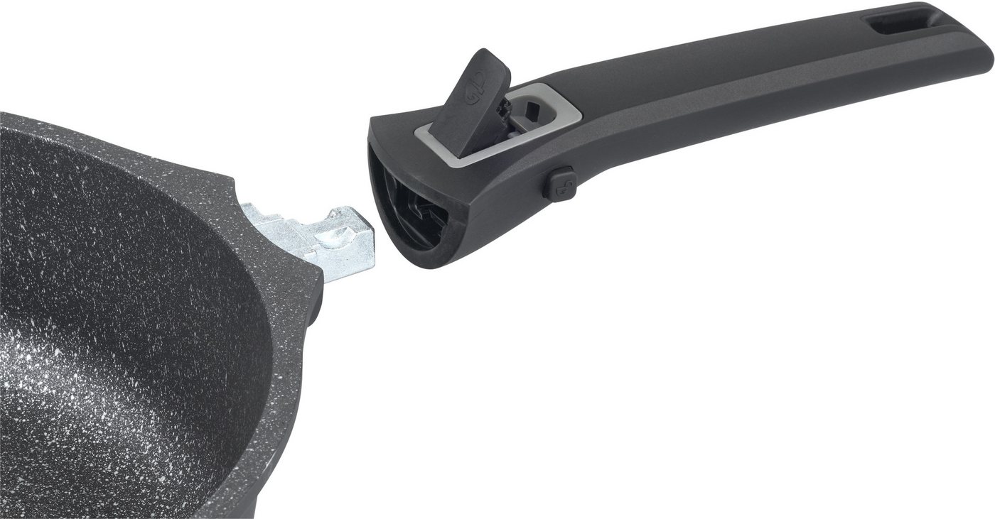 GSW Wok Easy Click, Aluminiumguss (1-tlg), abnehmbarer Griff, Ø 28 cm, Induktion – Bild 3 von 5