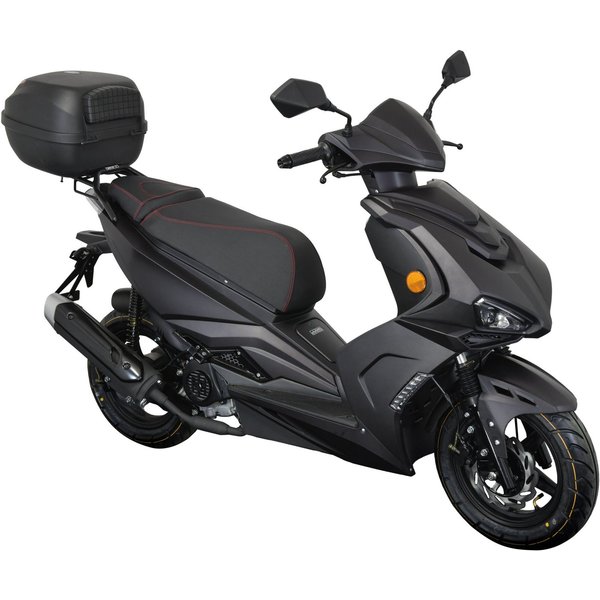 GT UNION Motorroller Striker 45, 49,5 ccm, 45 km/h, Euro 5, (Set, mit Topcase), Luftgekühlter Motor