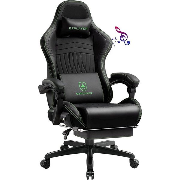 GTPLAYER Gaming-Stuhl ergonomischer Bürostuhl mit HIFI Stereo Lautsprecher, Verbindungsarmlehen beeindrukende Klang-atmosphäre