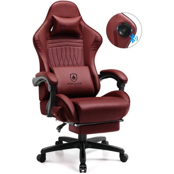 GTPLAYER Gaming-Stuhl ergonomischer Bürostuhl mit HIFI Stereo Lautsprecher, Verbindungsarmlehen beeindrukende Klang-atmosphäre