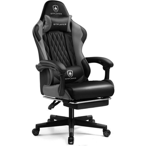 GTPLAYER Gaming-Stuhl Gamer Stuhl, Ergonomischer Bürostuhl mit Fußstütze, Kopfstütze und Lendenstütze