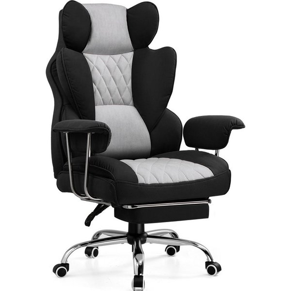 GTPLAYER Gaming-Stuhl Gaming Stuhl, Gamer Stuhl, Ergonomischer Bürostuhl Stoffoberfläche (Packung), Schreibtischstuhl Chefsessel mit Fußstütze höhenverstellbar 