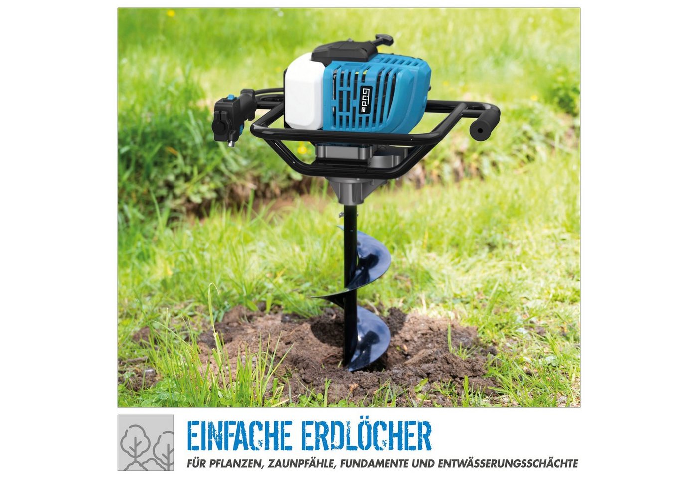 Güde Erdbohrer »GE 1450.1« Motor, 1,45 kW, max. 7500 U/min, (4-tlg) – Bild 2 von 5