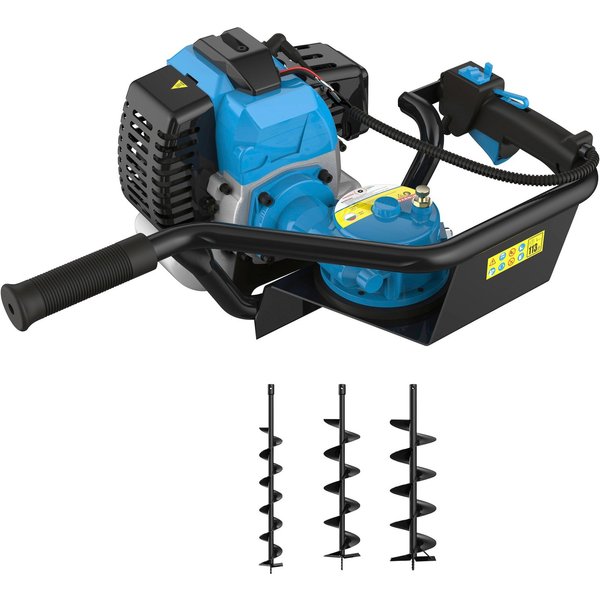 Güde Erdbohrer GE 2200, 2,2 kW, (4-tlg), inkl. 3 Bohraufsätze