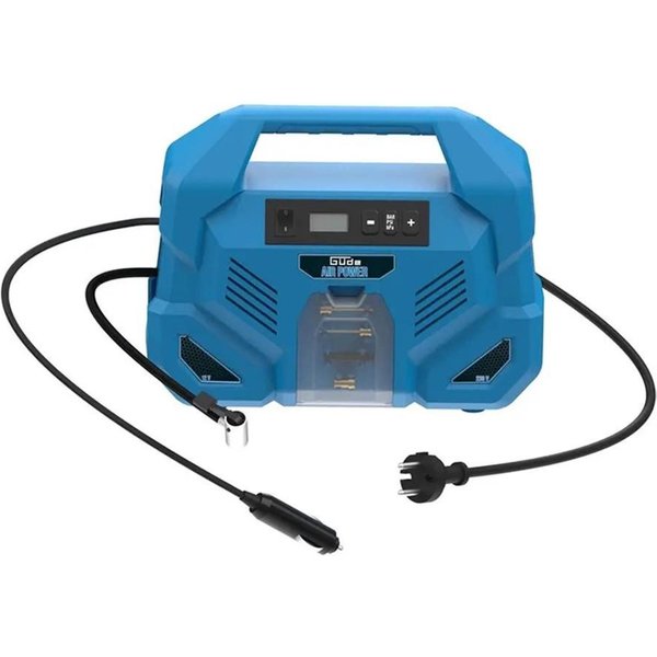 Güde Kompressor Dual Drive 12/230V/5-tlg., max. 8 bar, Set, 8 bar max. Betriebsdruck, 110 W Motorleistung