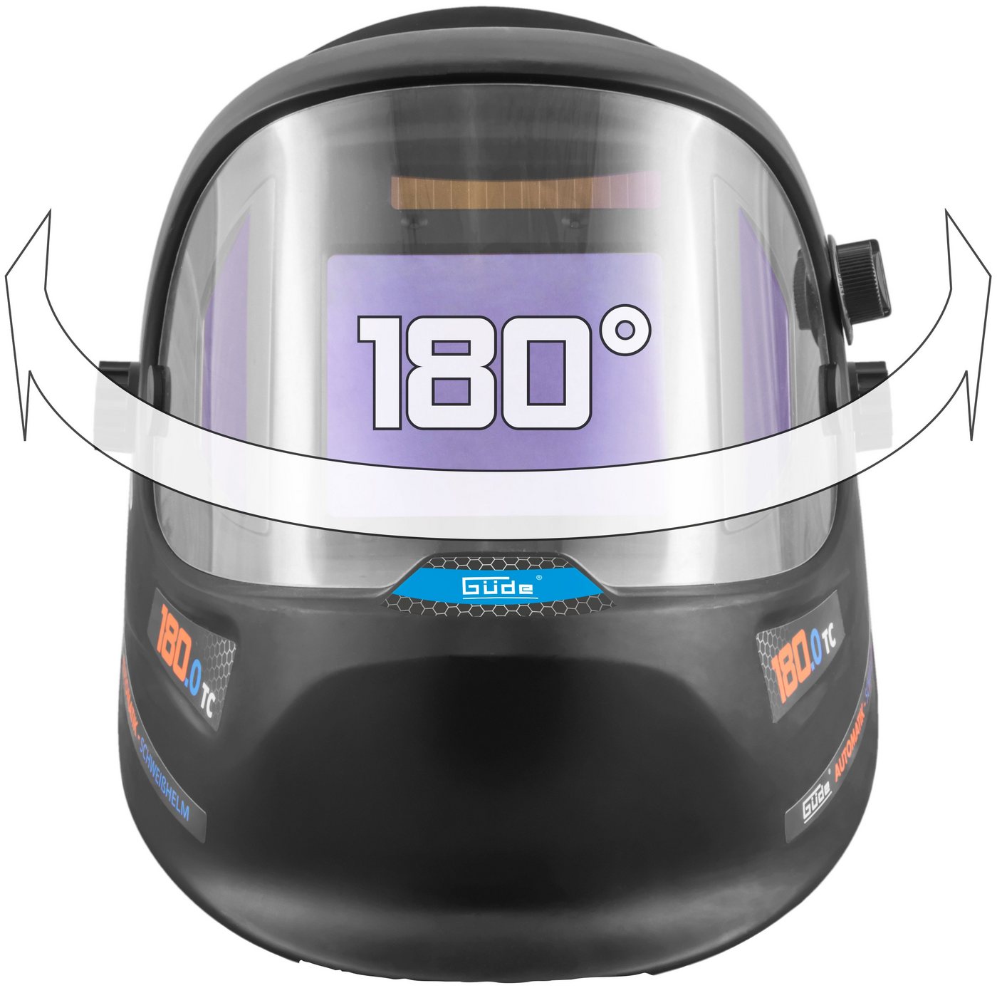 Güde Schweißhelm GSH 180-TC-2, automatisch, Größe Schutzglas LxB: 100 x 90 x 1 mm – Bild 2 von 5