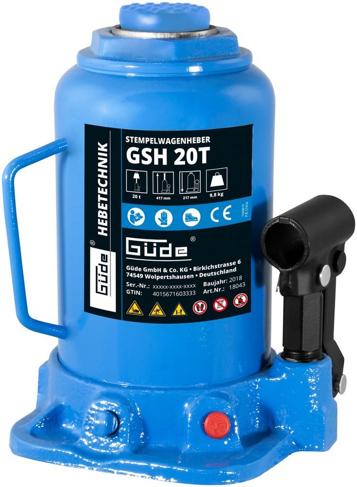 Güde Wagenheber GSH 20T, max. Hubhöhe: 42 cm, bis 20 t – Bild 2 von 3