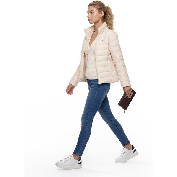 Guess Geldbörse MELODY SLG LARGE ZIP AROUND, Damen Portemonnaie, Geldbeutel mit Logo