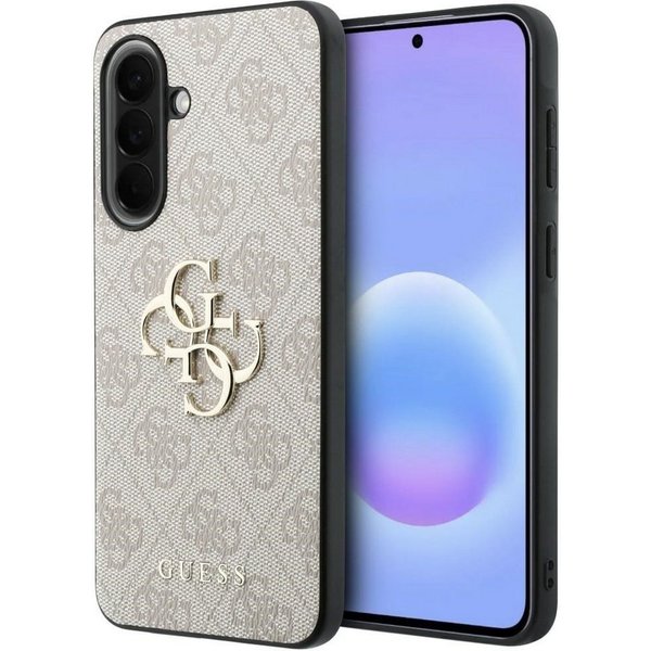 Guess Handyhülle Galaxy A57 Kunstleder rosa Big Logo goldfarbig 6,7 Zoll, Kantenschutz