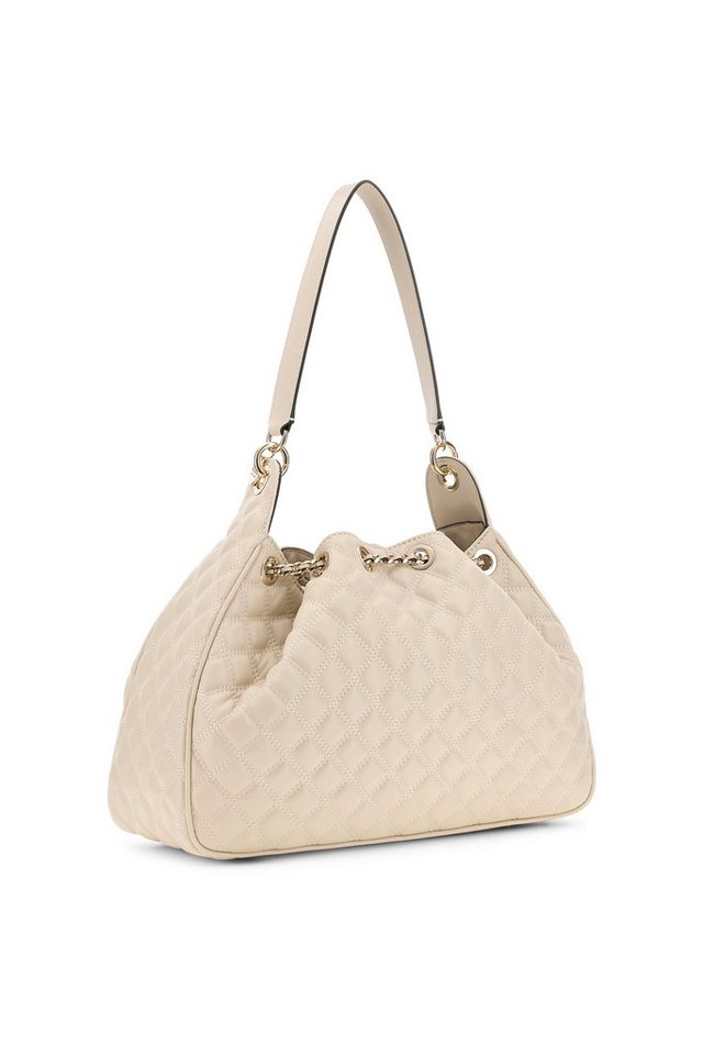 Guess Hobo JULIET HOBO, Damen Beuteltasche, Henkeltasche mit goldfarbenem Zugband – Bild 3 von 5