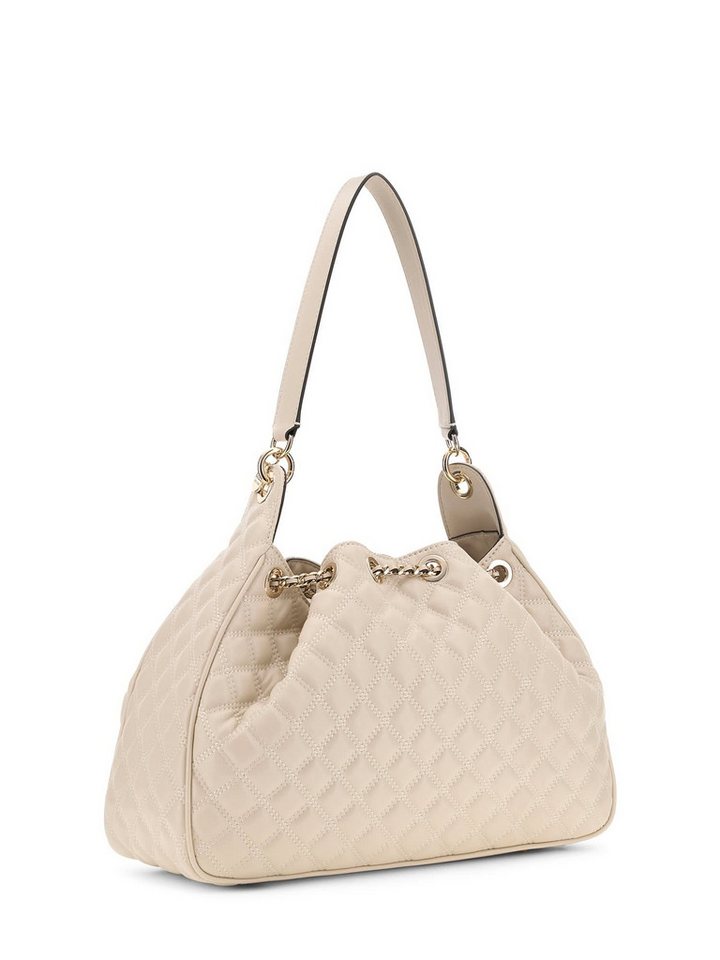 Guess Hobo JULIET HOBO, Damen Beuteltasche, Henkeltasche mit goldfarbenem Zugband – Bild 4 von 5