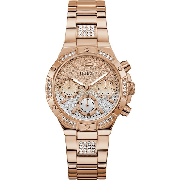 Guess Multifunktionsuhr HARLOW GW0950L4, Quarzuhr, Armbanduhr, Damenuhr, Edelstahlarmband, Datum
