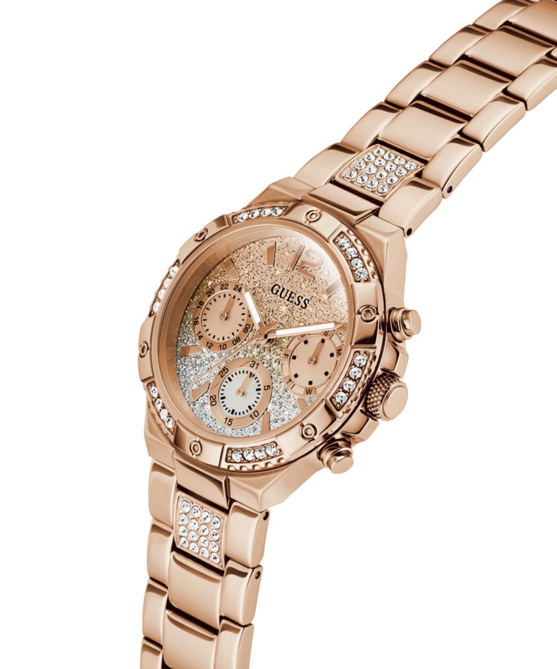 Guess Multifunktionsuhr HARLOW GW0950L4, Quarzuhr, Armbanduhr, Damenuhr, Edelstahlarmband, Datum – Bild 5 von 5