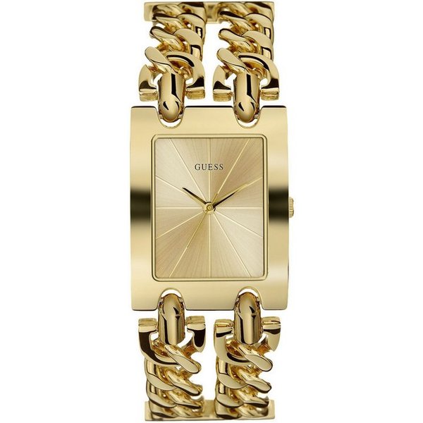 Guess Quarzuhr HEAVY METAL W1117L2, Armbanduhr, Damenuhr, Armband Kettengliederung