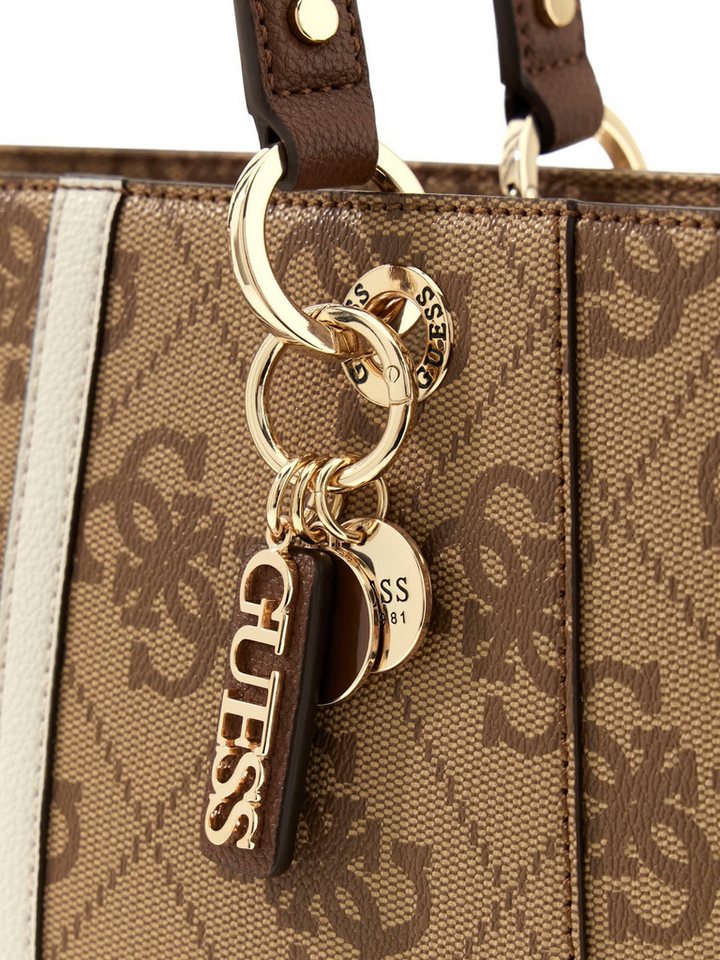 Guess Shopper NOELLE II TOTE (Set, Abnehmbarer Schlüsselanhänger), Damen Umhängetasche, Schultertasche mit Logodrucken – Bild 4 von 5