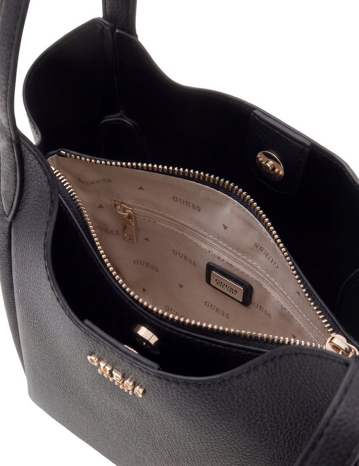 Guess Umhängetasche MELODY BUCKET, Damen Handtasche, Henkeltasche, Schultertasche mit Magnetverschluss – Bild 5 von 5