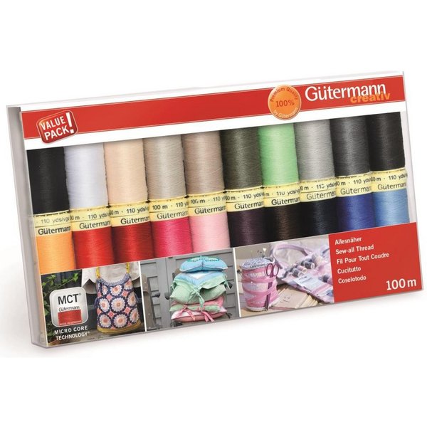 Gütermann - Allesnäher Basic Nähfaden-Set Stickgarn
